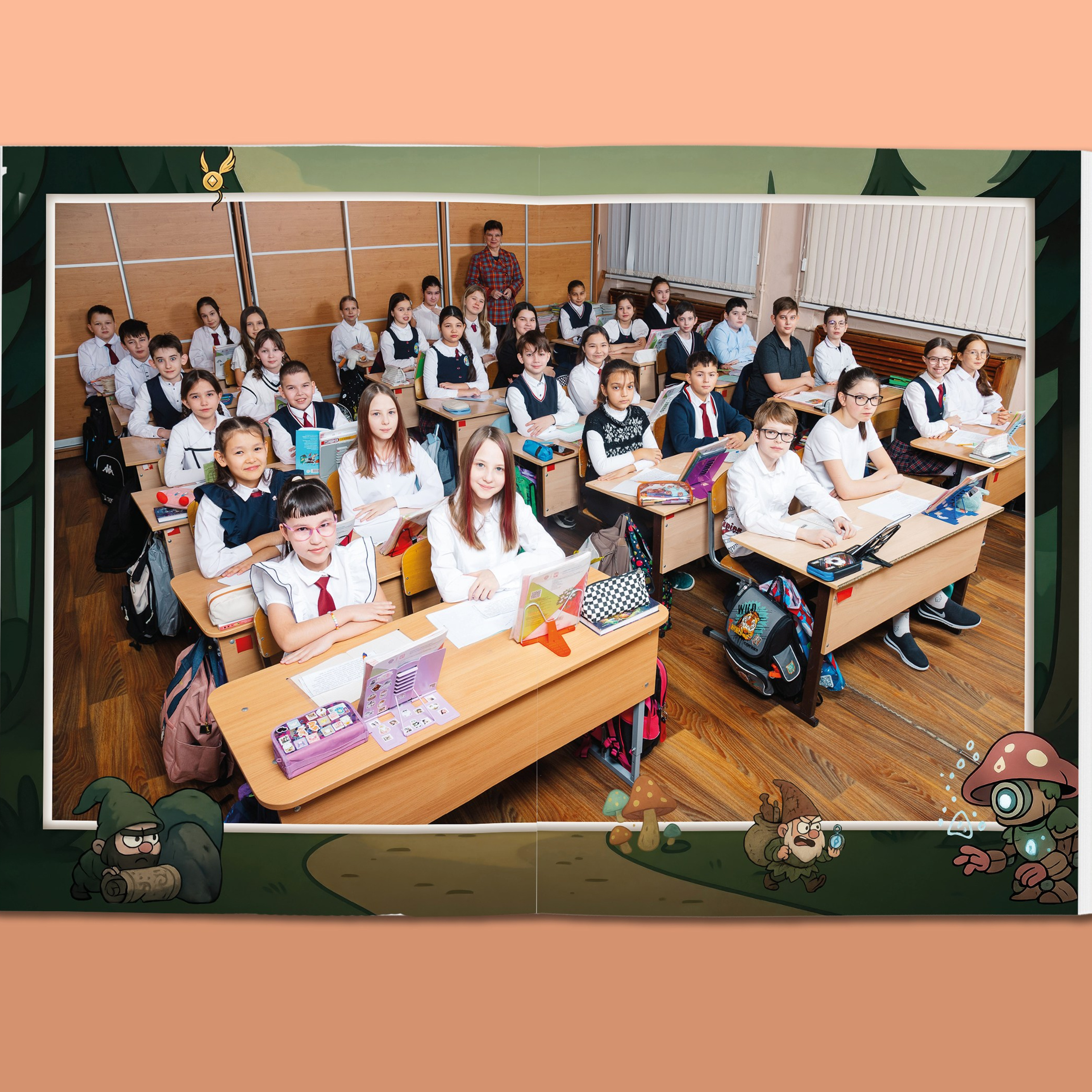 2700 руб. 5 разворотов «Гравити класс». Выпускные альбомы «Окейкнига»