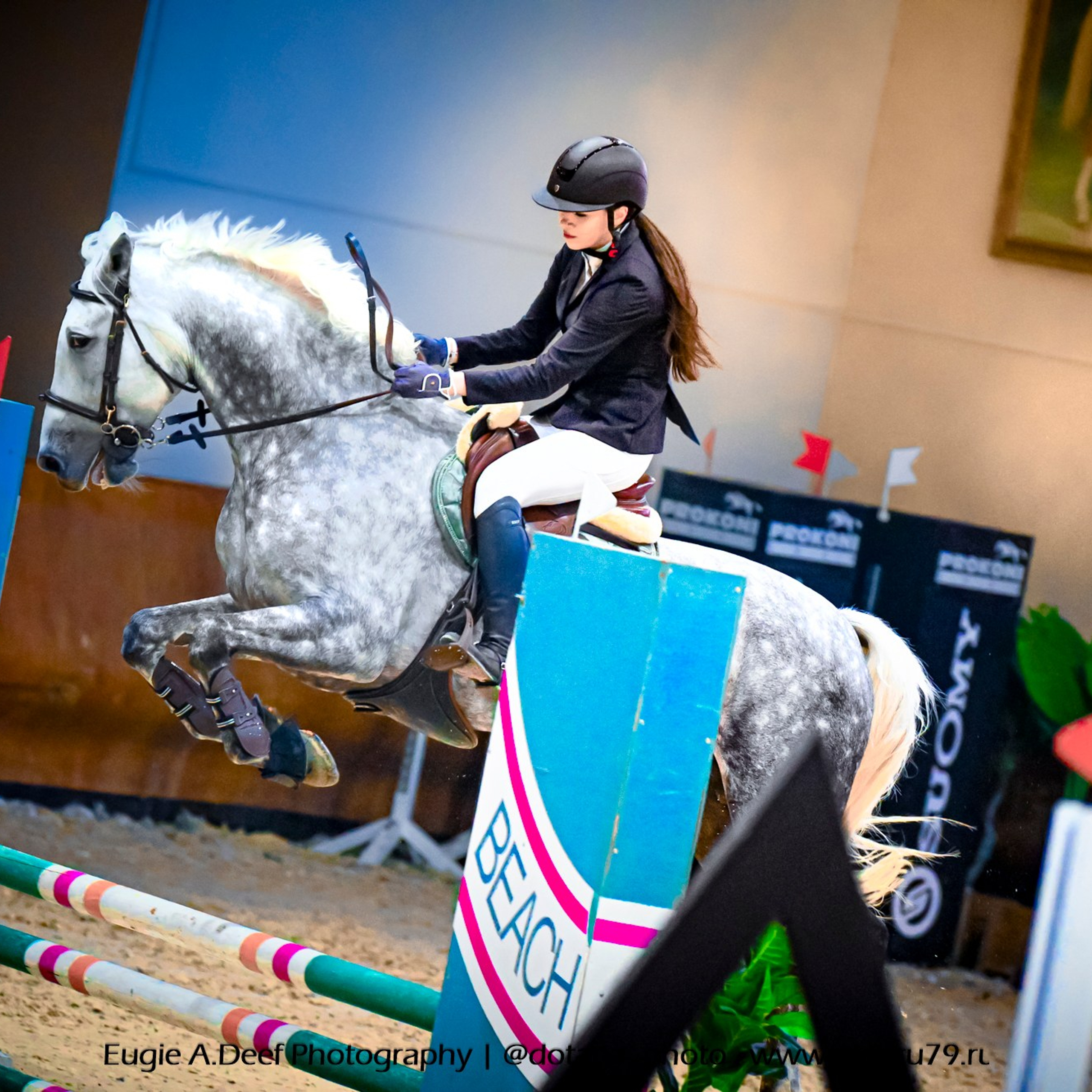 2024-12-21 Новогодние соревнования Кубок КСК «Отрада» по конкуру. ТУРНИРНАЯ КОННАЯ ФОТОГРАФИЯ, Руднева Ольга и Евгений Адеев