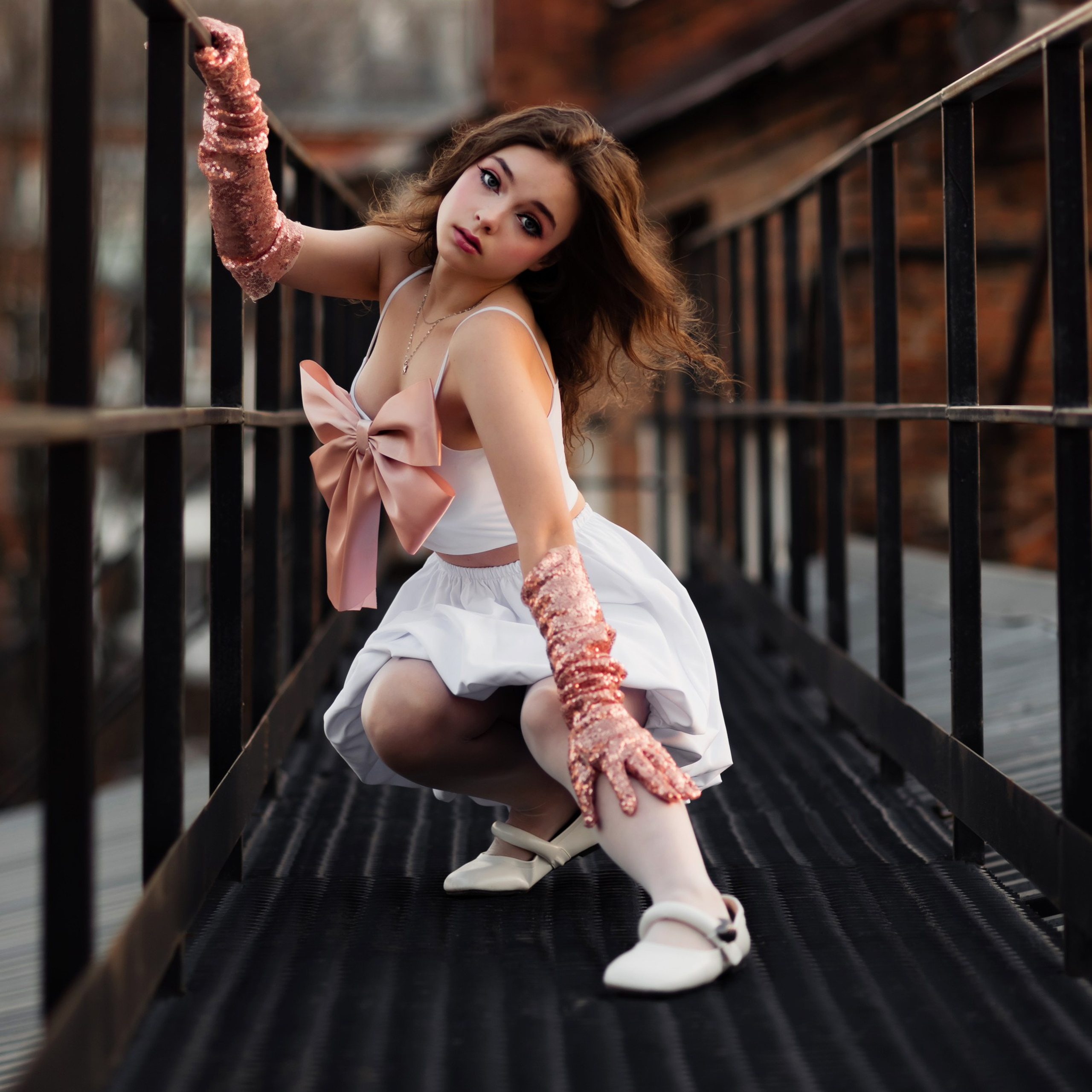 Анфиса на съемке Куколка.