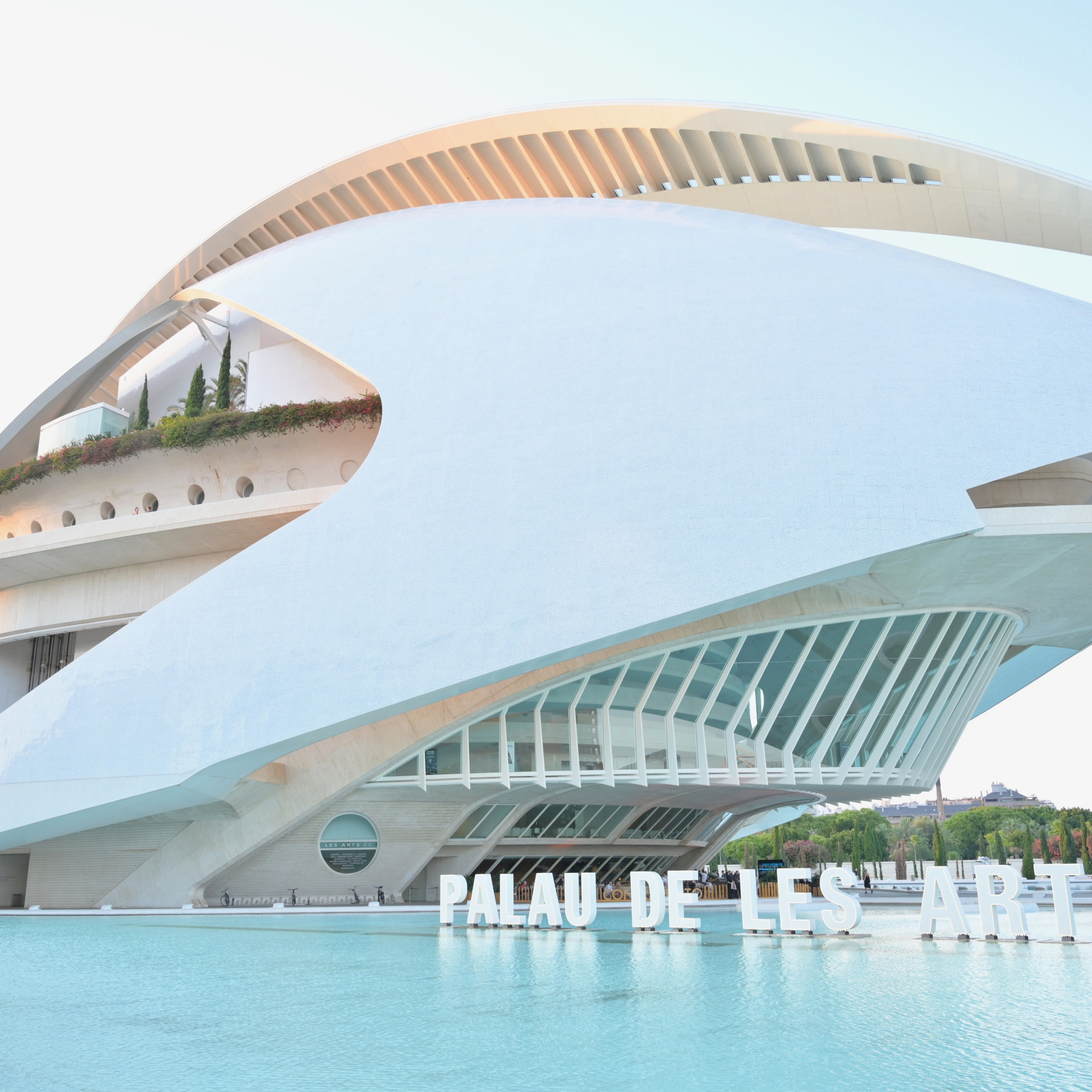 Фотография здания оперы - дворца искусств королевы Софии в Валенсии, Испания