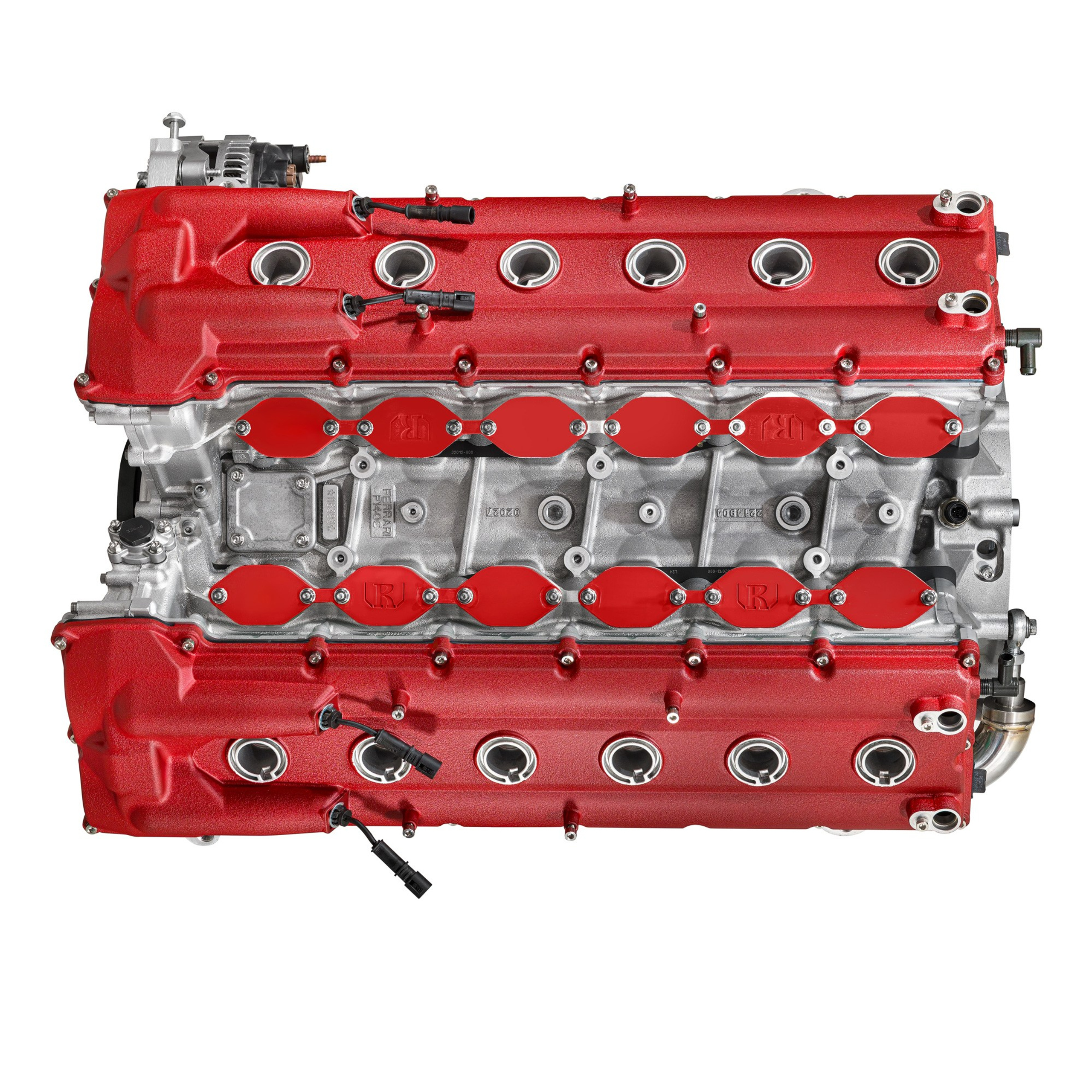 Двигатель V12 Ferrari вид сверху