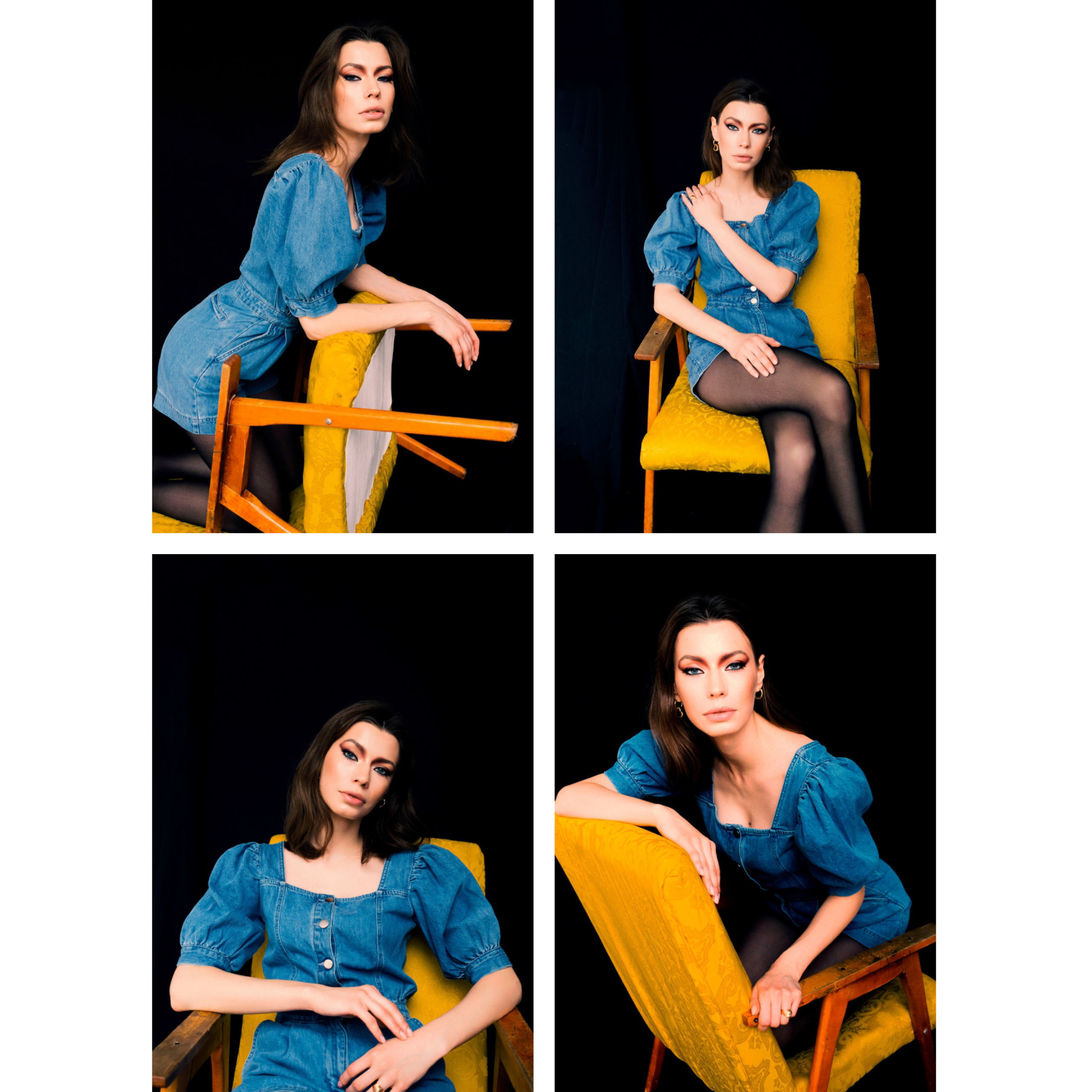 Anna and yellow chair Top Posters Print PORTRAIT March Issue