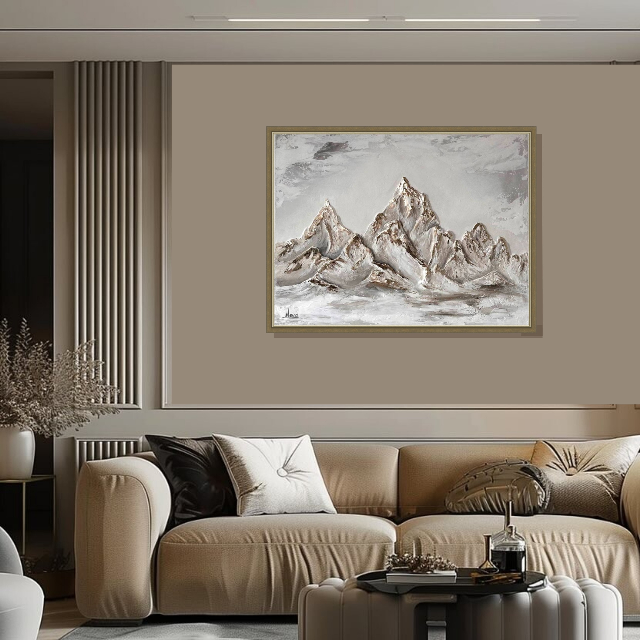 ЗОЛОТЫЕ ВЕРШИНЫ 25.500 RUB. Купить premium art, интерьерные картины в интернет-магазине MONA