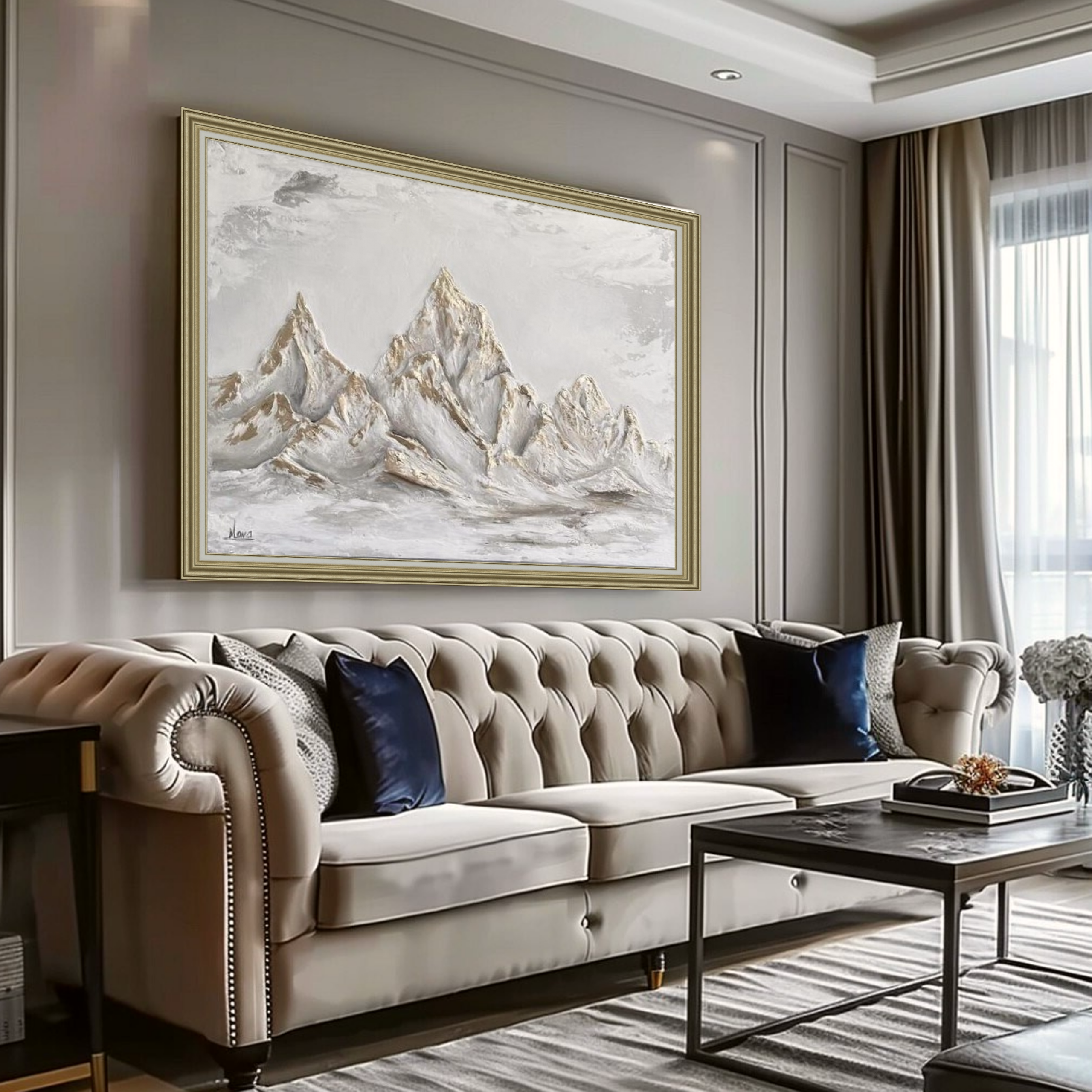 ЗОЛОТЫЕ ВЕРШИНЫ 25.500 RUB. Купить premium art, интерьерные картины в интернет-магазине MONA