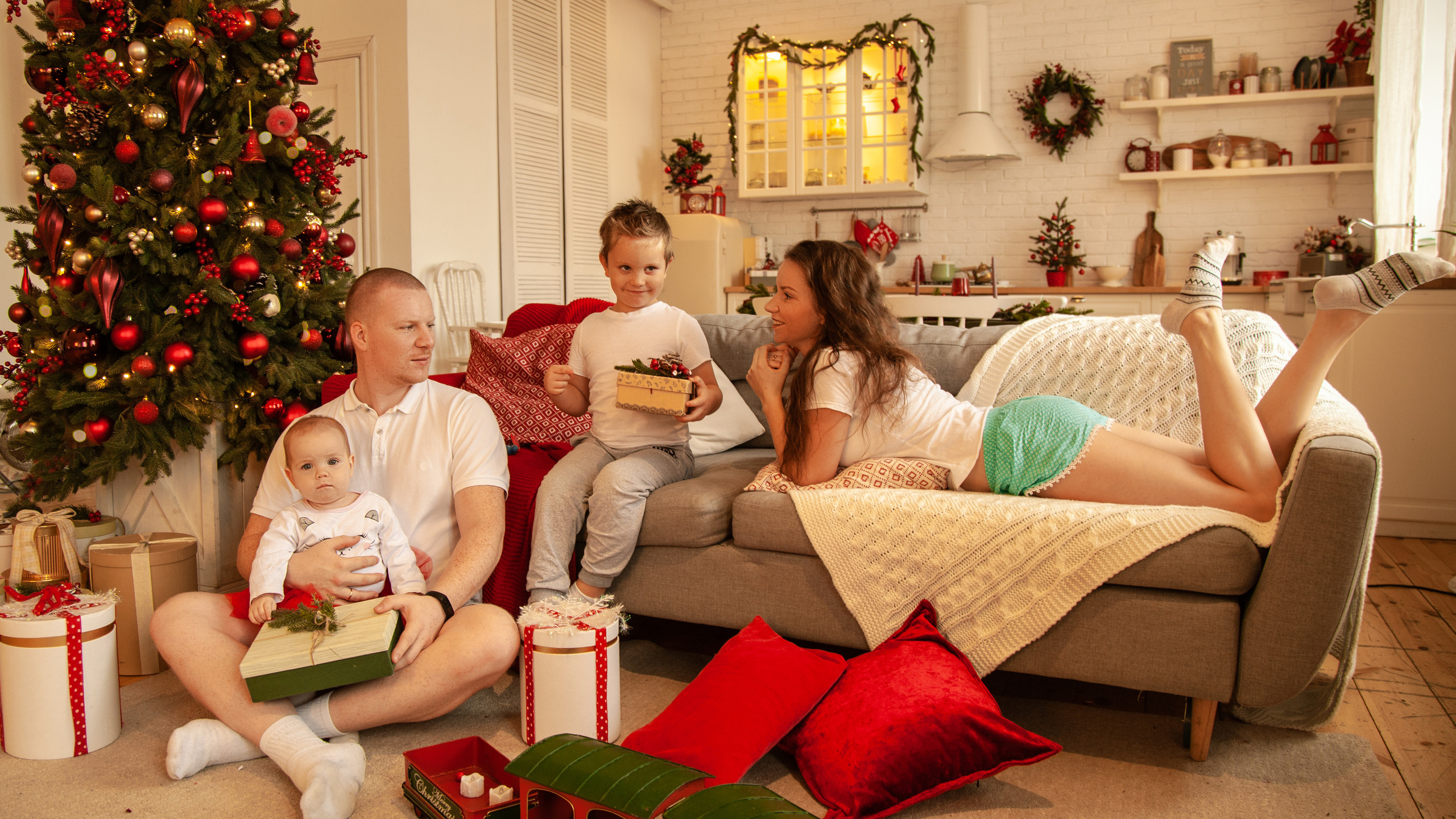 Семейная новогодняя фотосессия