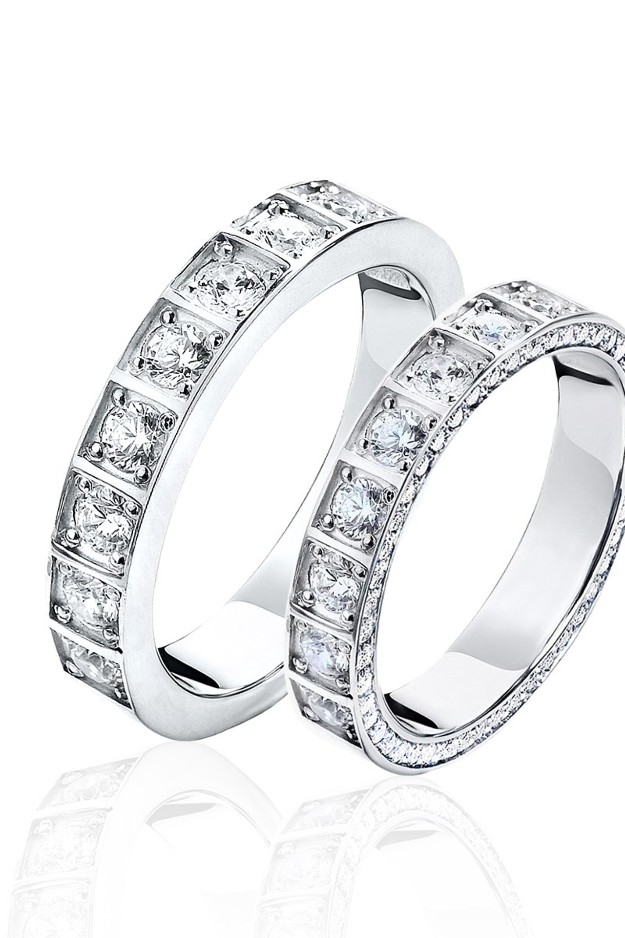 Предметное фото ювелирных изделий с бриллиантами для каталога магазина