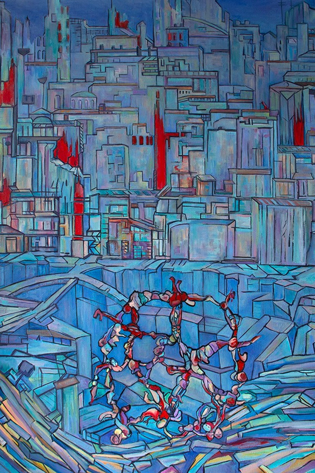 «FLUCTUACIÓN №9». Artista - Fluctuaciones. Estoy realizando un estudio de la evolución artística del arte, que conduce a la aparición de la perspectiva histór