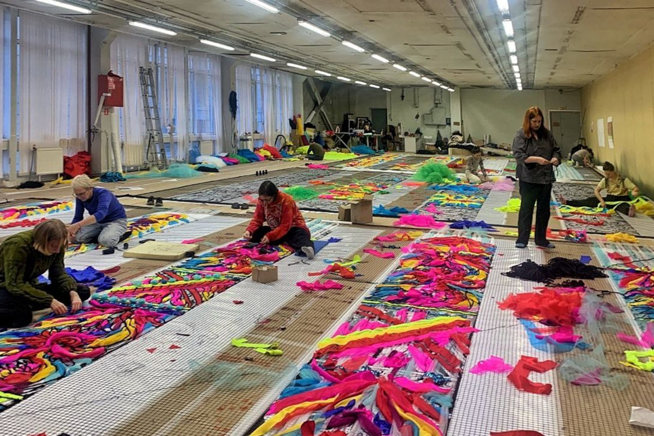 Декорации для балета «Озорные частушки» | Театр балета им. Якобсона. История занавеса. Превращаем идею в технологию