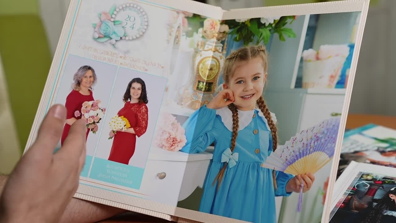 Альбом «Минимализм» для детсада: максимум фото на разворотах 30×45, съёмка в подарок