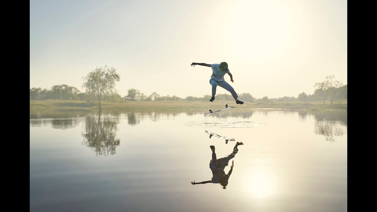 Скейт на воде. Creative photographer Denis Klero