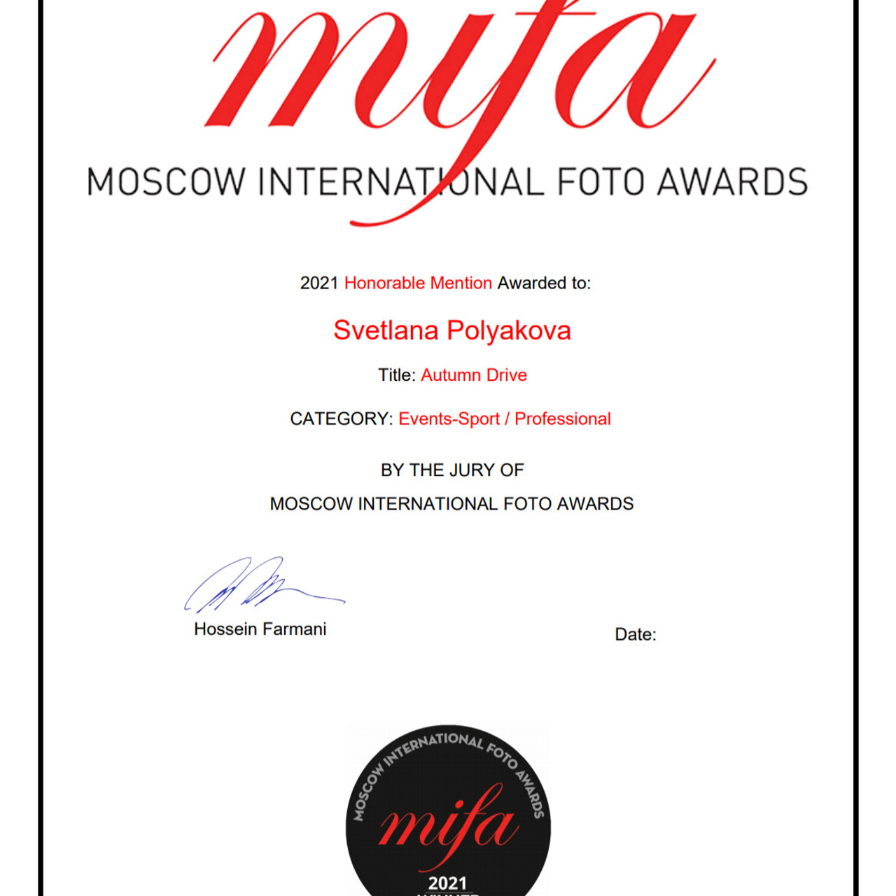MIFA 2021 Winners. ФОТОГРАФ-АНИМАЛИСТ l LANA POLYAKOVA