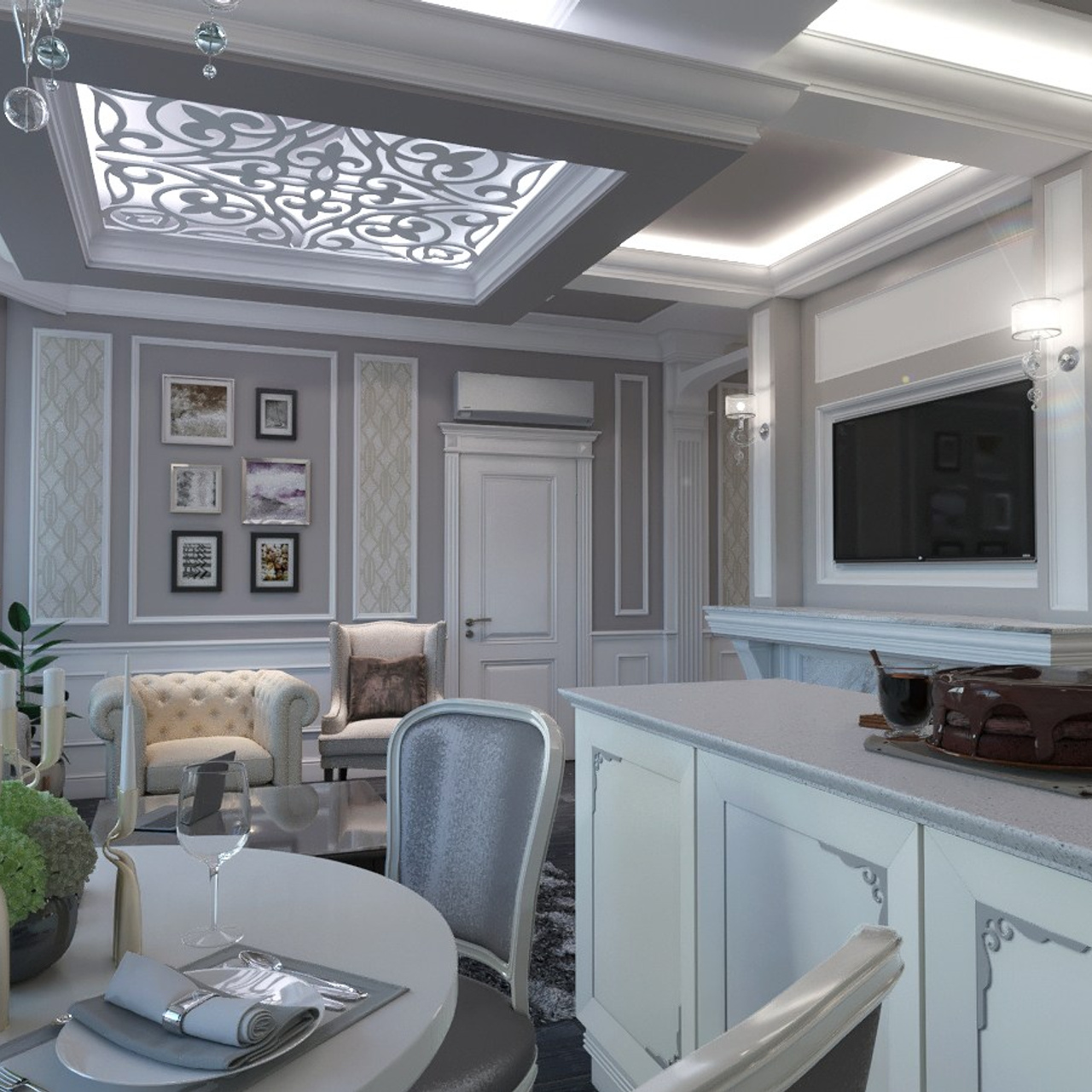 Дизайн интерьера в классическом стиле • Авторский дизайн интерьера квартиры, частного дома