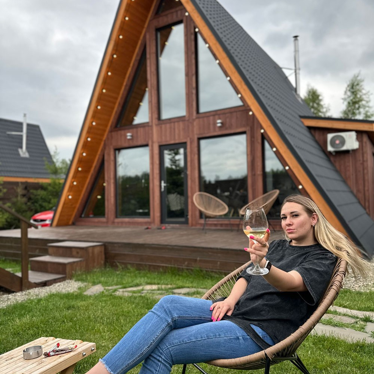 Дом с чаном и баней в подмосковье аренда посуточно - заказать на сутки. Коттедж А-фрейм с баней и уличным чаном в Подмосковье - в аренду для отдыха