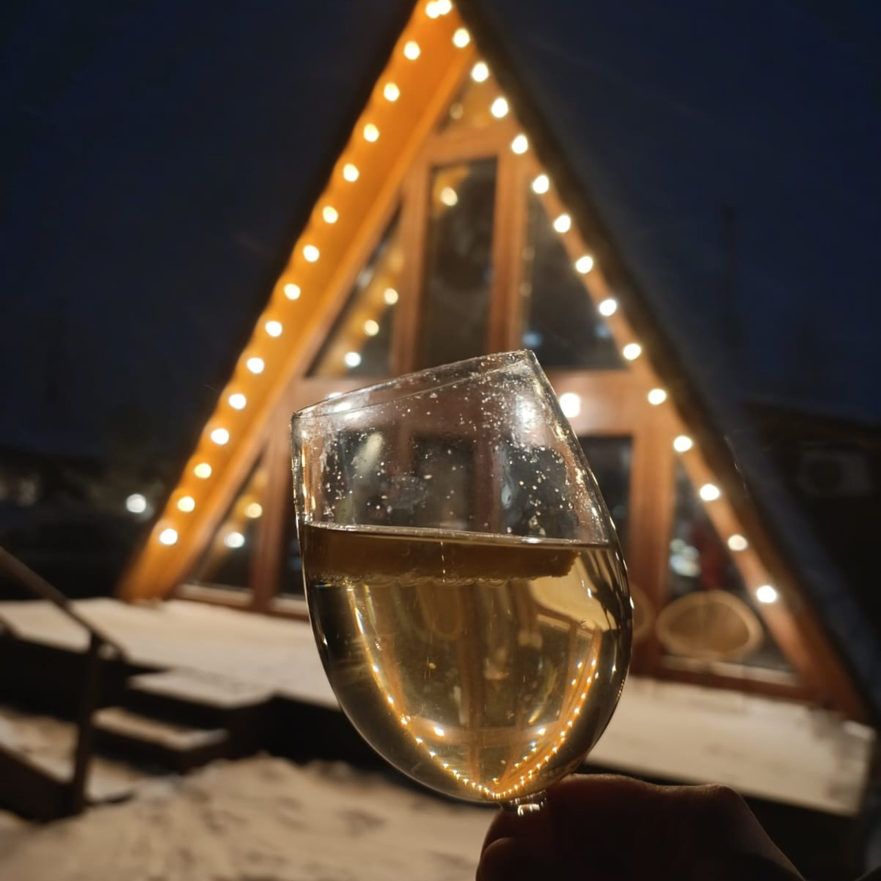 Аренда дома с чаном баней на Новый год - Загородный домик на 6 человек. Коттедж А-фрейм с баней и уличным чаном в Подмосковье - в аренду для отдыха