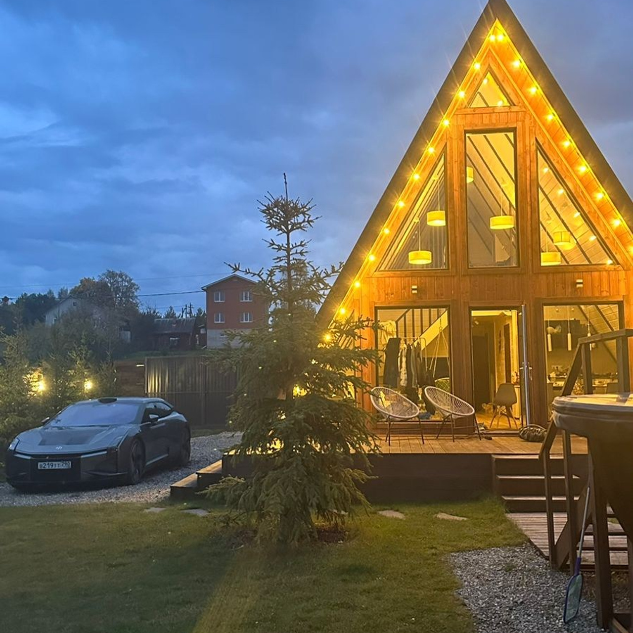 Дом с чаном и баней в подмосковье аренда посуточно - заказать на сутки. Коттедж А-фрейм с баней и уличным чаном в Подмосковье - в аренду для отдыха