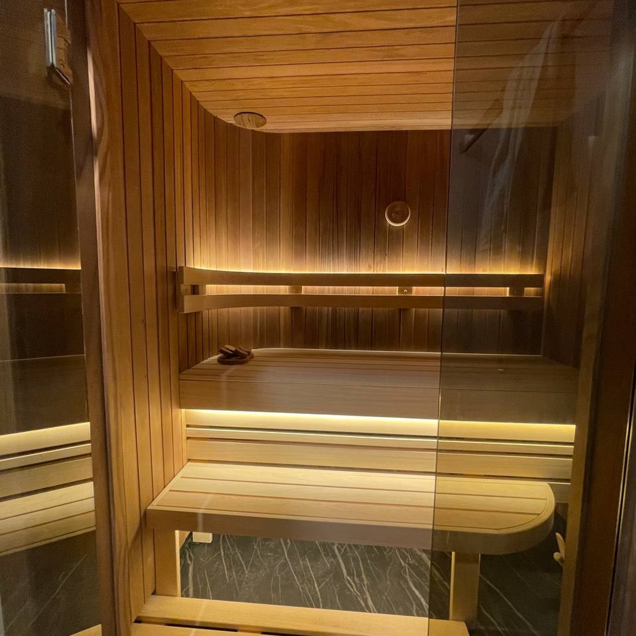 интерьер сауны из канадского кедра