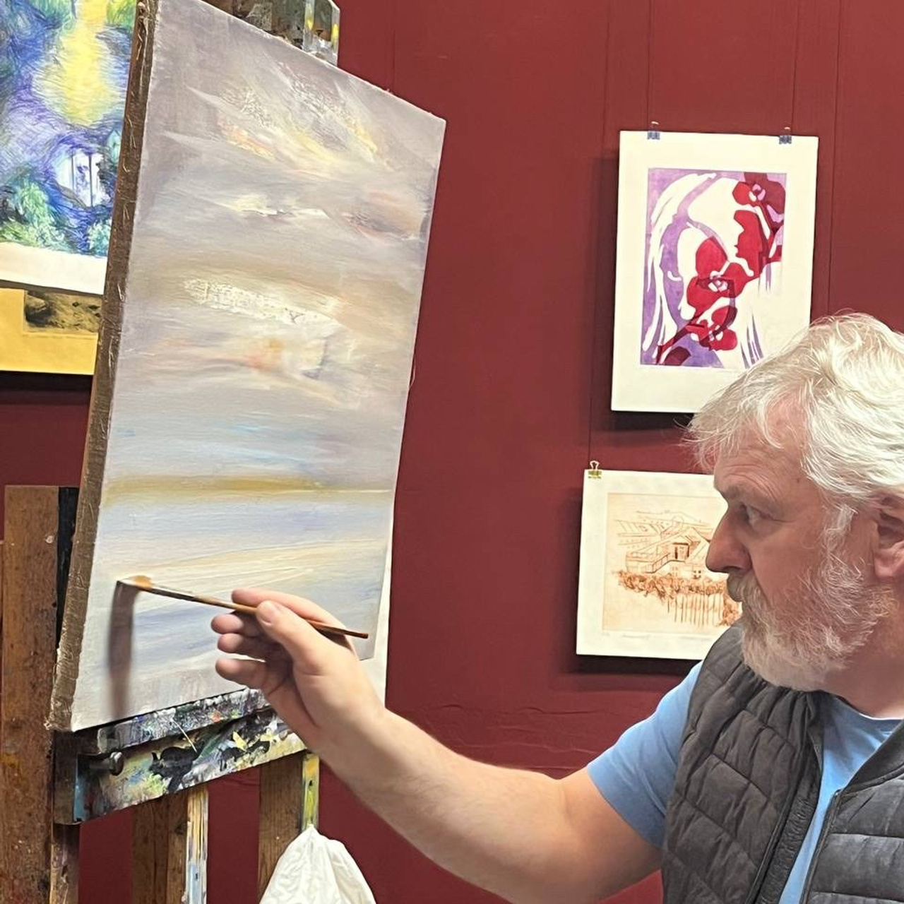 Уроки мастерства в ЦИ Флигель от Сергея Радюка. Ассоциация художников монументалистов г. Москва