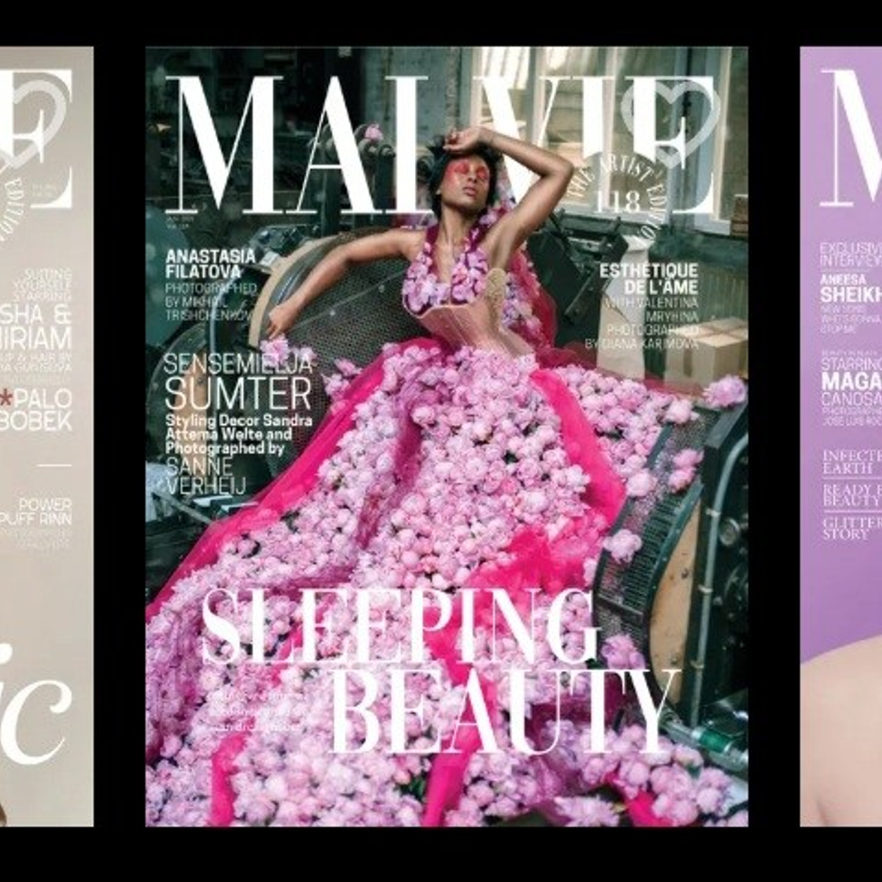 Model Malvie, French magazine