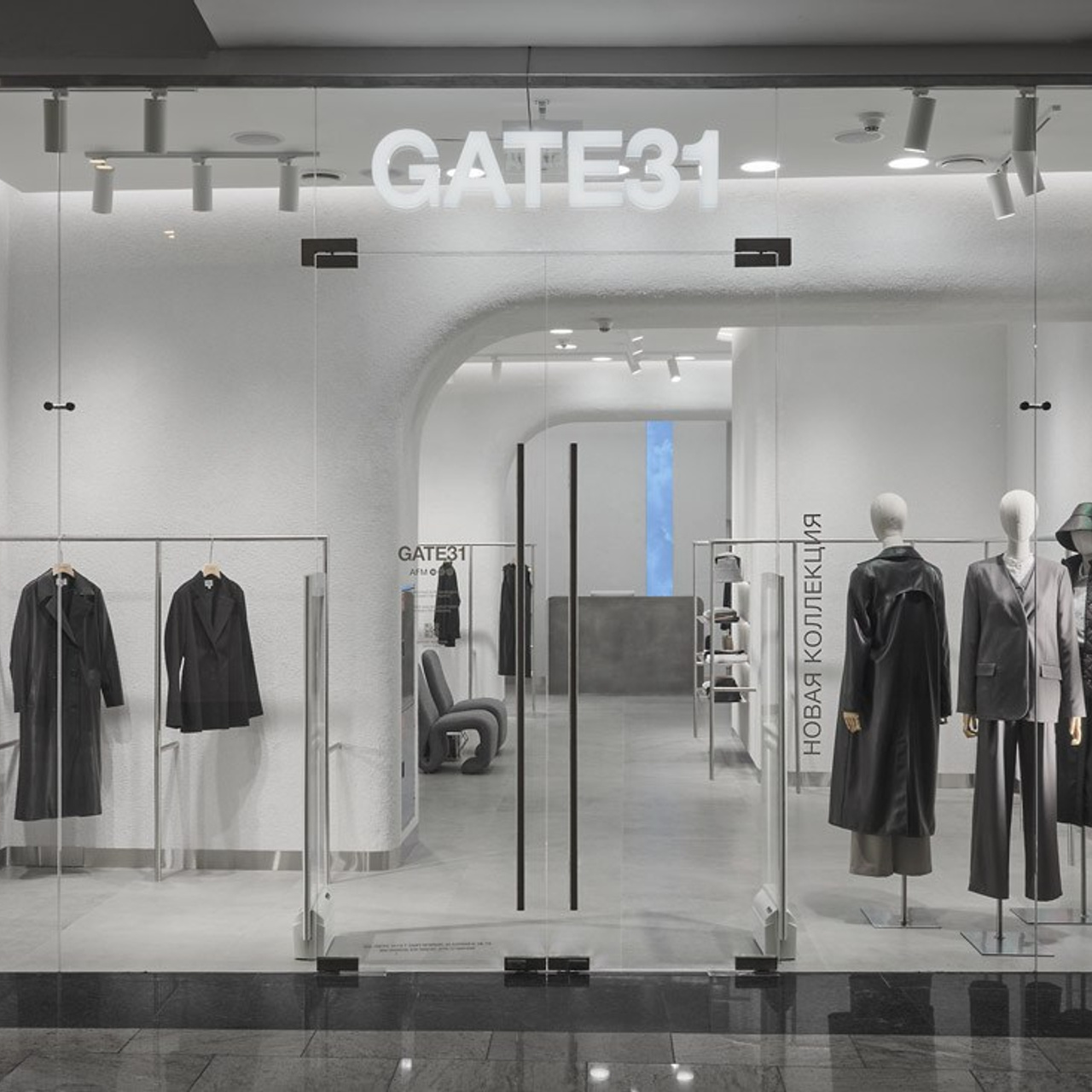 Магазин Санкт-Петербургского бренда Gate31 (110 м²) в ТЦ Афимолл Сити. Дизайн интерьера в Петербурге Ворфаламеева Яна