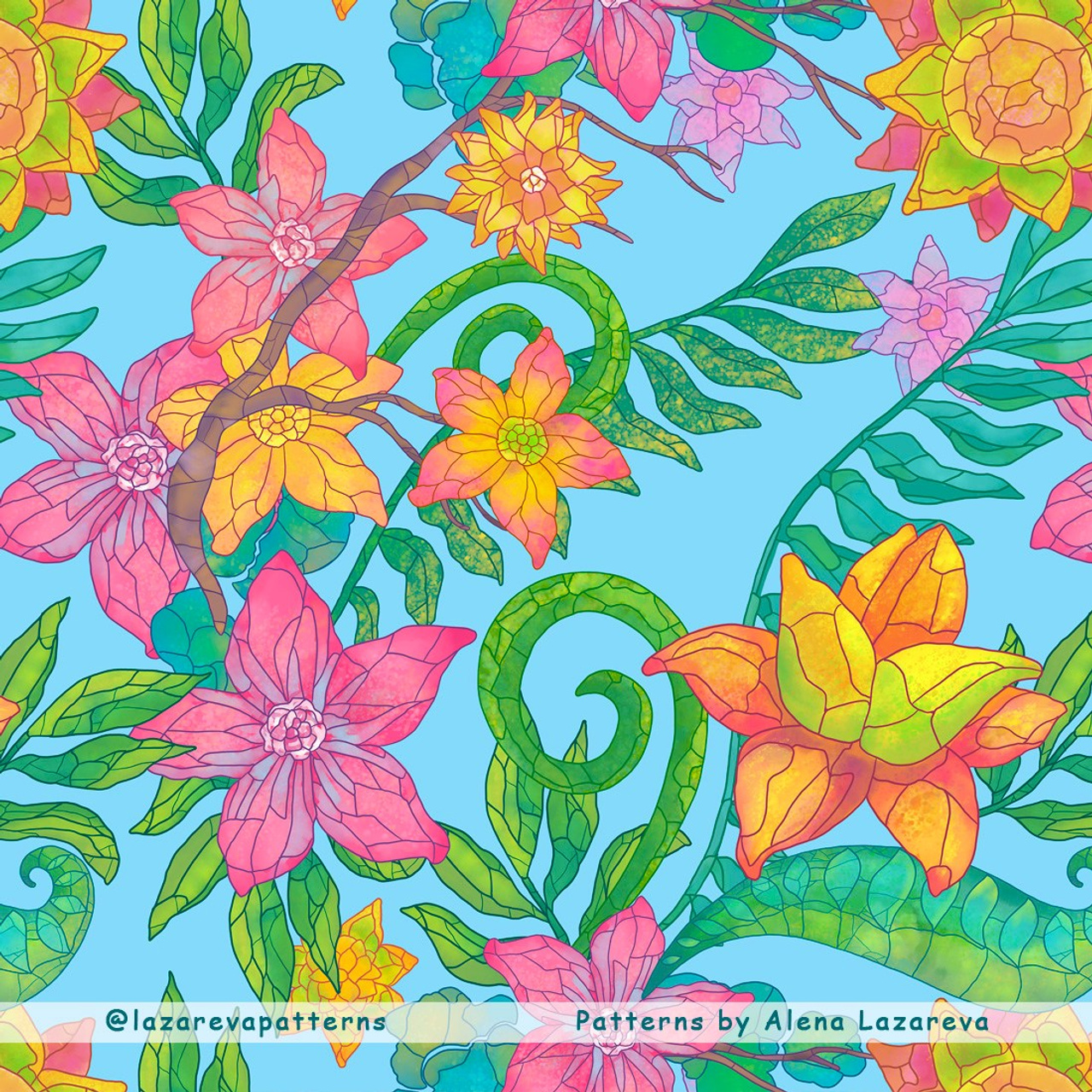 Surface Pattern Designer Alena Lazareva. Seamless patterns. Дизайнер Алена Лазарева. Alena Lazareva artist