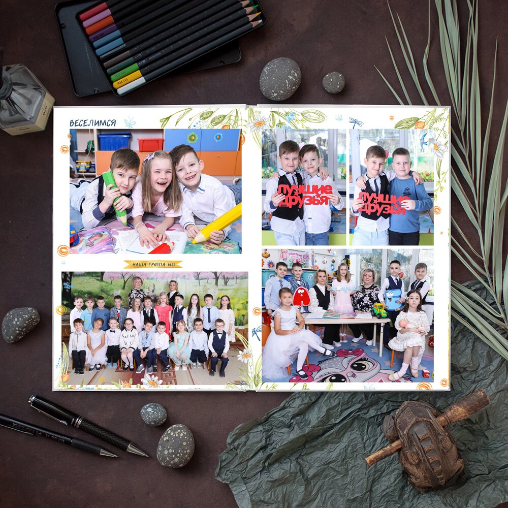 АЛЬБОМ 3 РАЗВОРОТА (6 страниц). Школьный фотограф Олеся Галатова