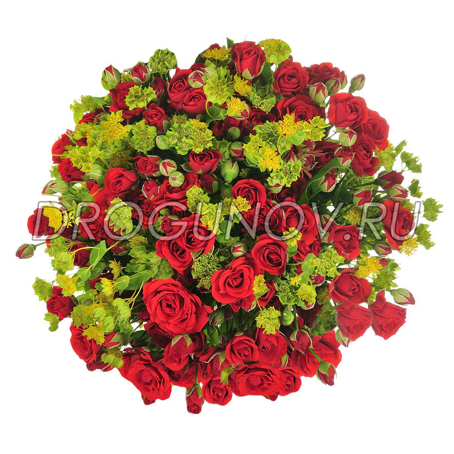 вид сверху букета