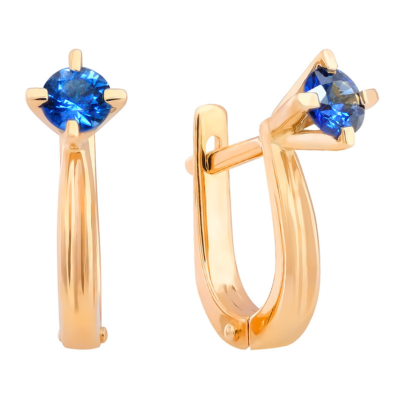 серьги с сапфиром