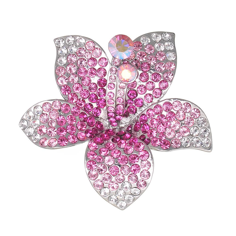 брошь розовый цветок