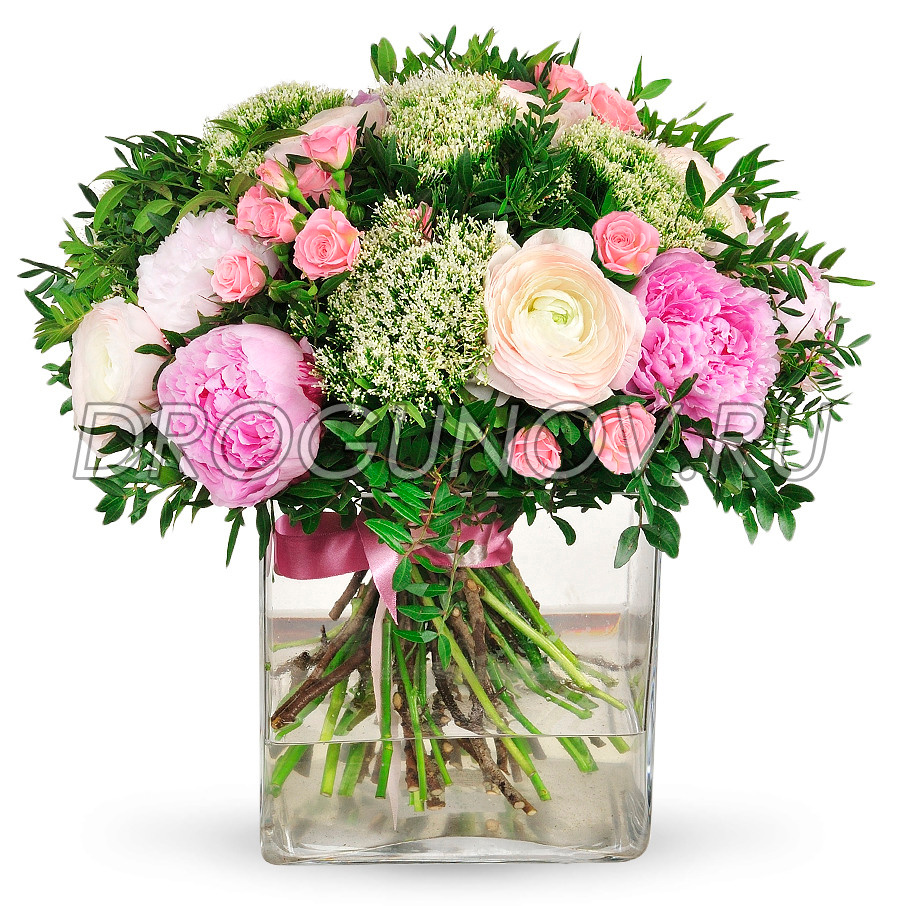 пионы в букете