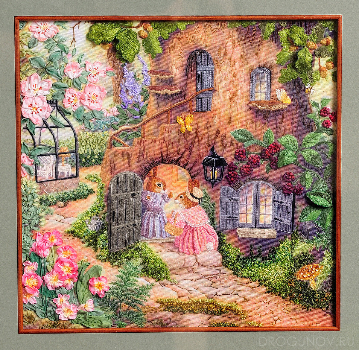 Картина ручной работы с изображением кроликов