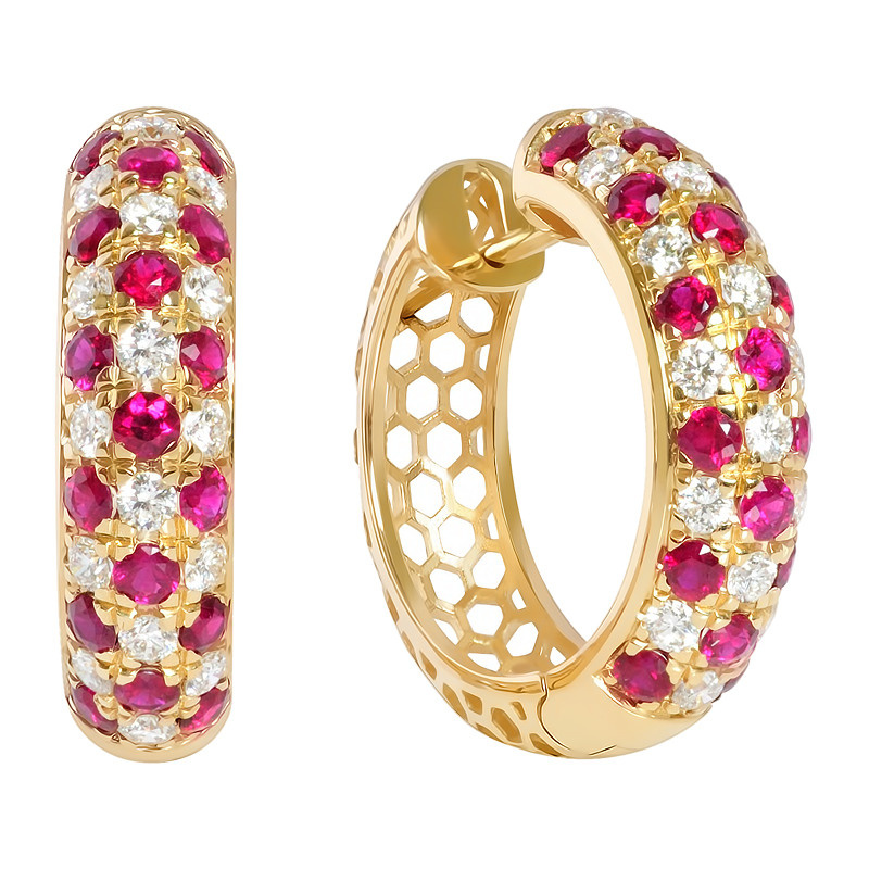 Серьги с драгоценными камнями