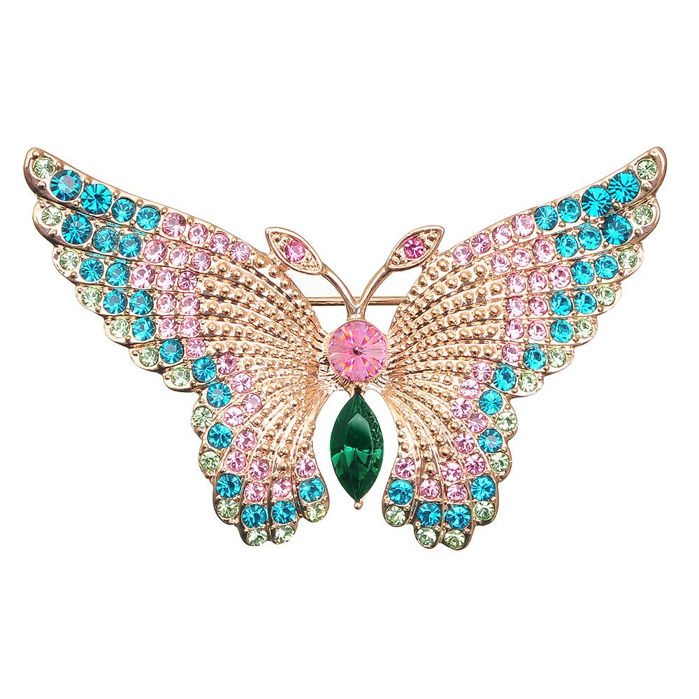 брошь бабочка на белом фоне