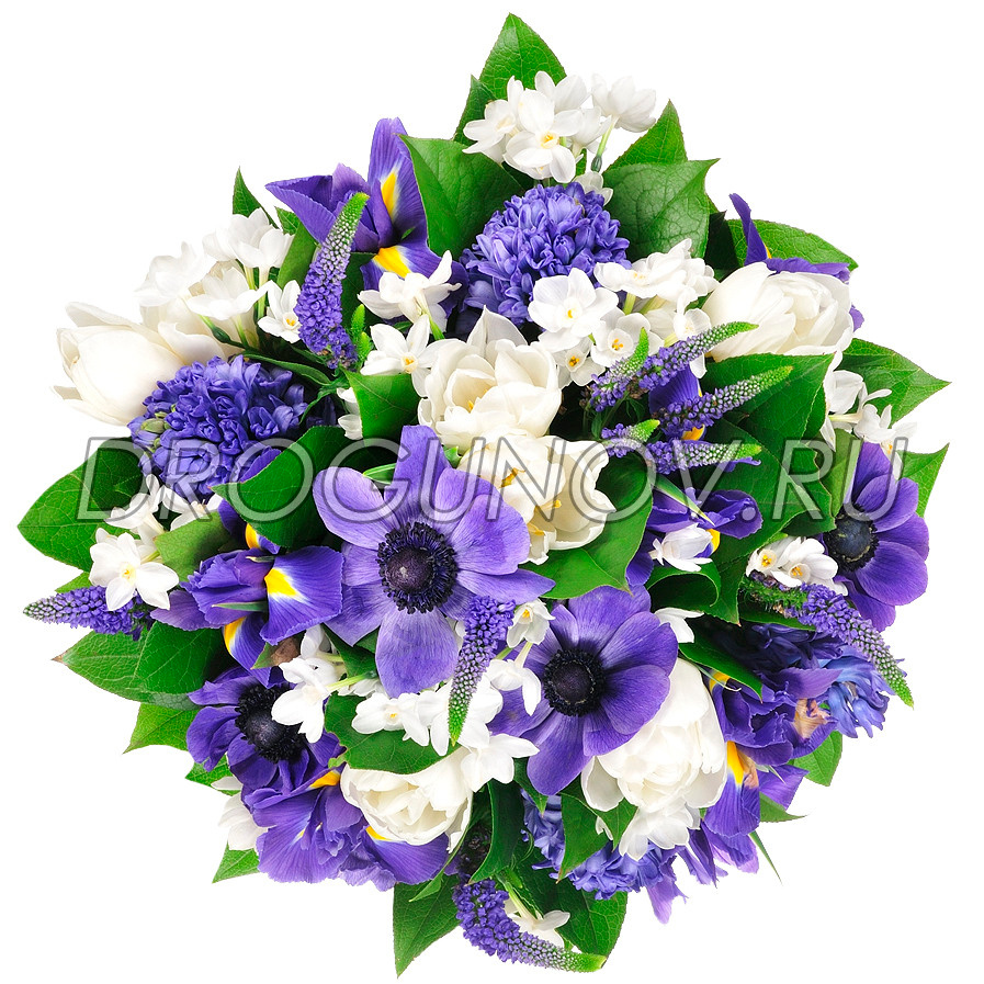 вид сверху букета