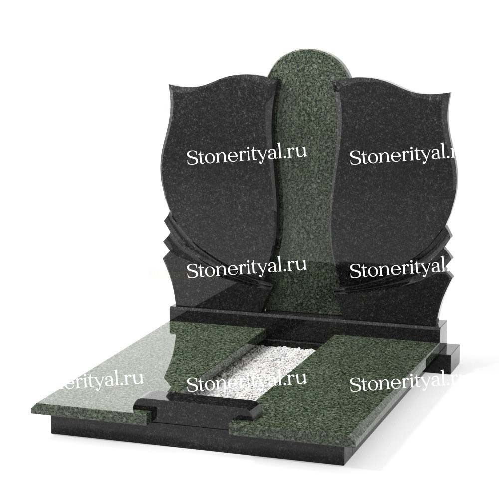 Комбинированные памятники на двоих. Изготовление и установка памятников в Москве и МО