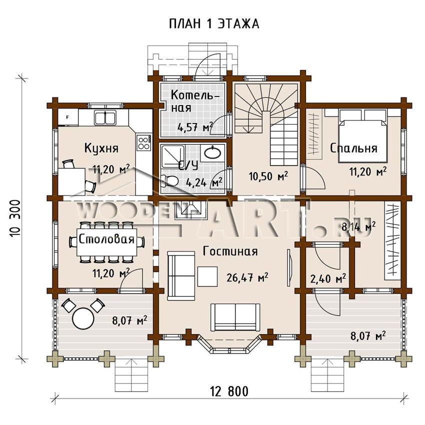 «Александров» 223 кв. м. Проекты деревянных домов