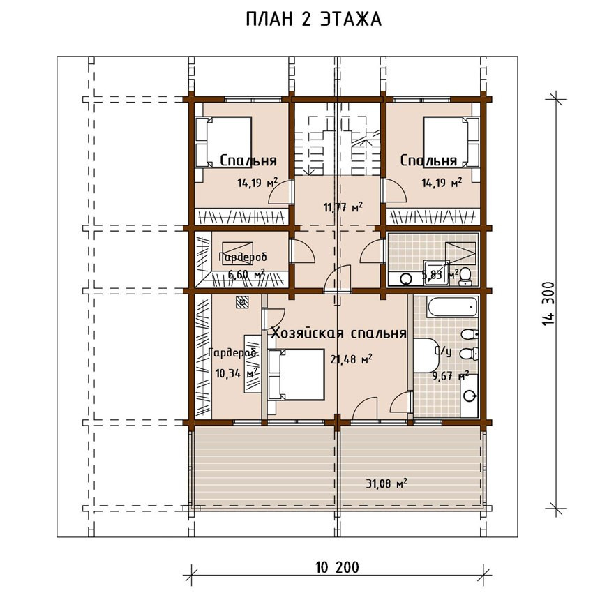 «Волковское» 342 кв. м. Проекты деревянных домов