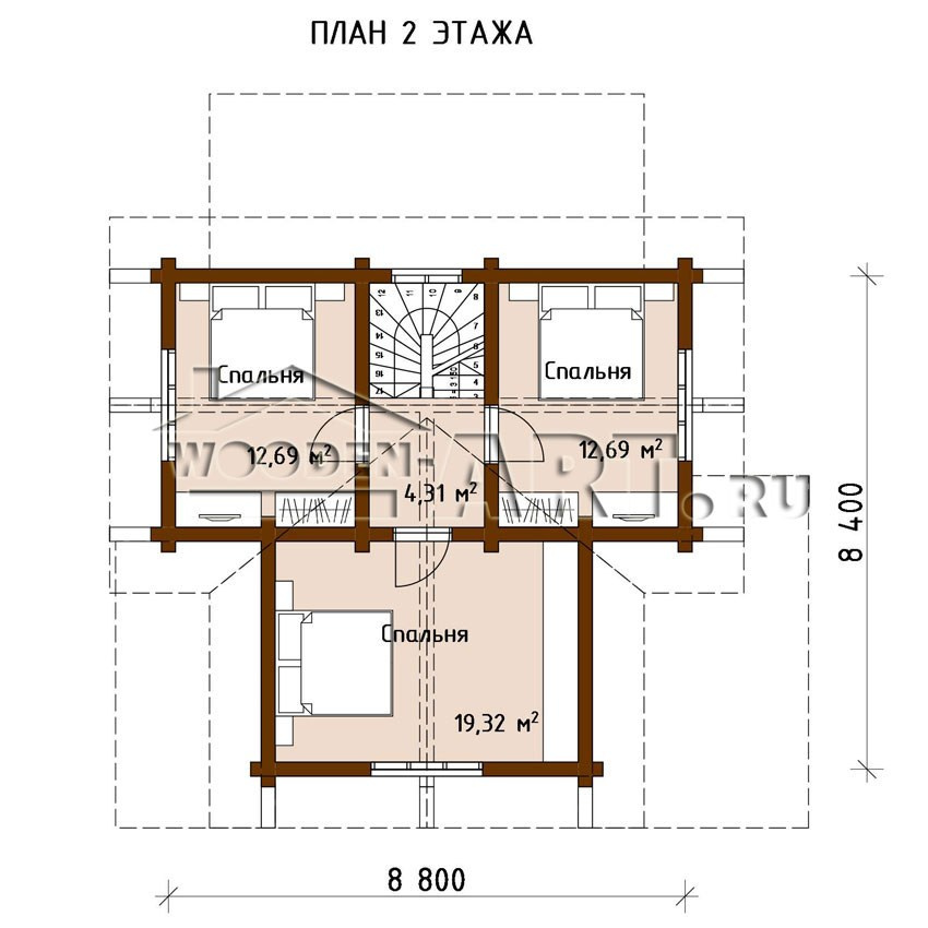 «Роща» 150 кв. м. Проекты деревянных домов