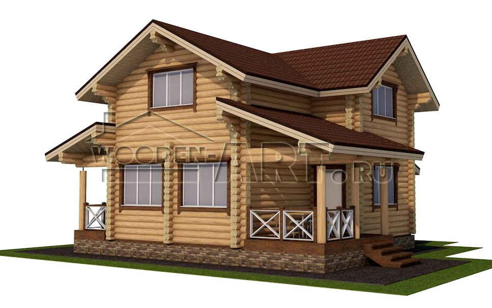 «Роща» 150 кв. м. Проекты деревянных домов
