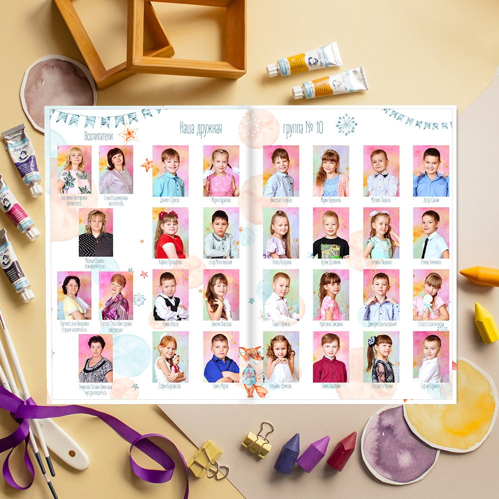 Выпускные альбомы в детский сад 1 разворот супер мини заказать Иваново Ярославле Костроме Владимире. Выпускные альбомы в Иваново в детский сад и школу. Александр и Светлана Янкины