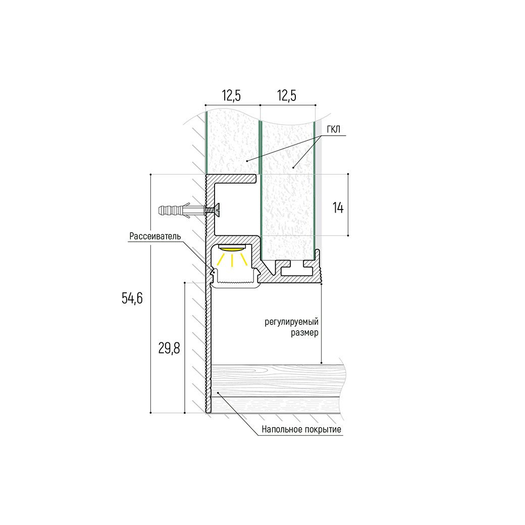 Теневой профиль для гипсокартона Теневой профиль для натяжных потолков. Студия интерьерных решений SUNHOUSE. Натяжные потолки, шторы, текстиль