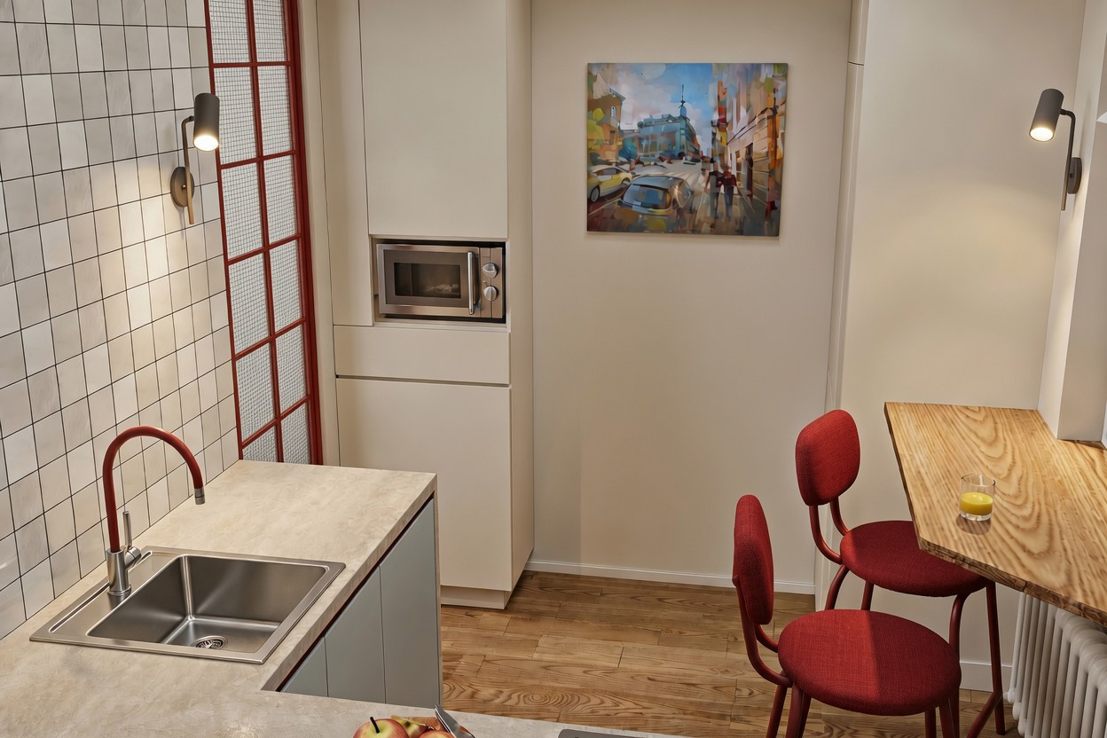 Блик. Квартира 51 м². Мастерская интерьеров Светланы Куксовой. Дизайн и реализация