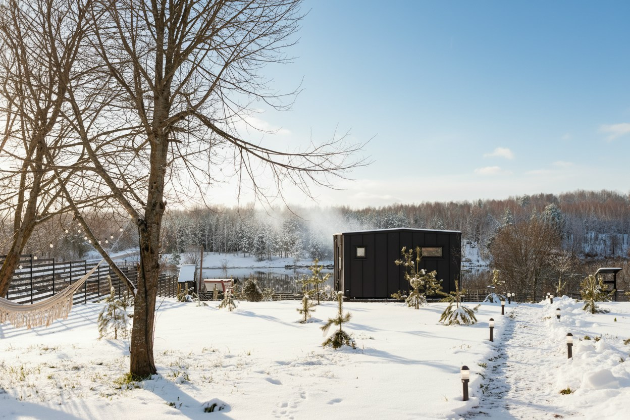 Глэмпинг. Аренда дома для отдыха в Брянске. Банный чан, зона BBQ. Дом на озере в Брянске. Отдых Брянск