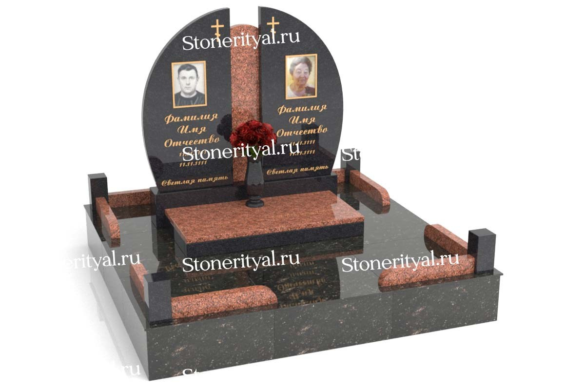 Семейные памятники. Изготовление и установка памятников в Москве и МО