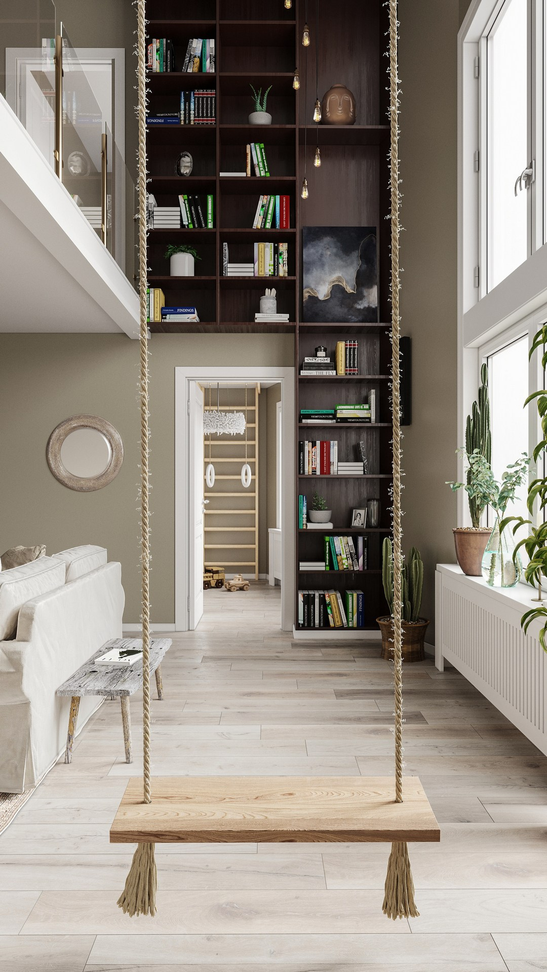 Two-story scandinavian apartment, Sweden, Gothenburg