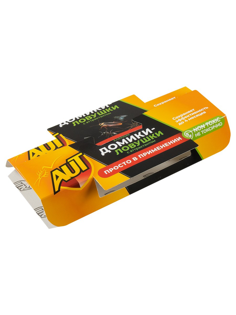 Домик от тараканов АУТ ловушка желто черная упаковка