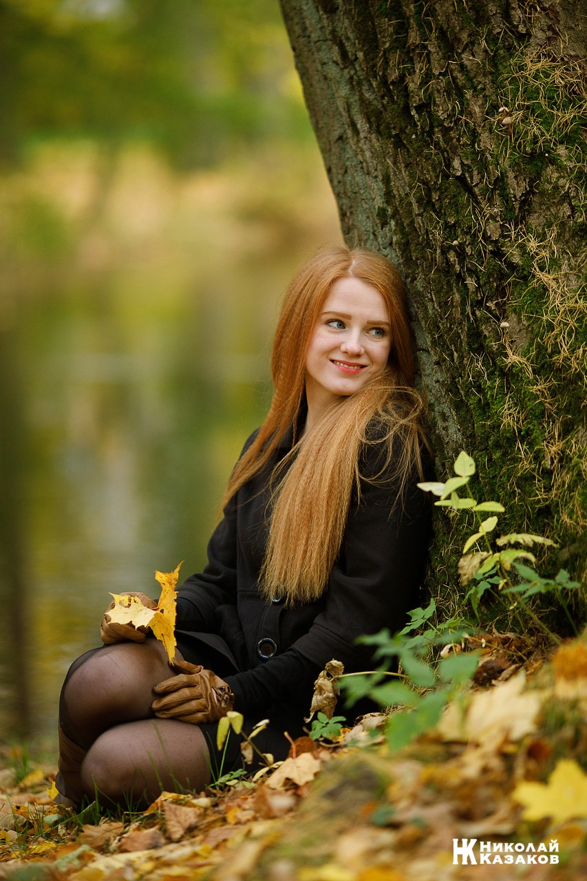 Осенняя фотосессия Виолетты в парке. Николай Казаков. Профессиональный фотограф. Преподаватель фотографии