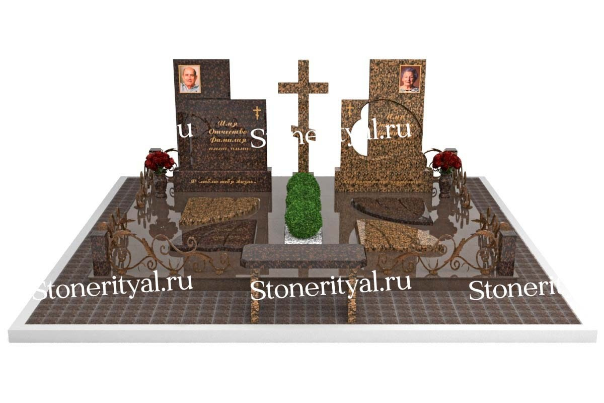 Семейные памятники. Изготовление и установка памятников в Москве и МО