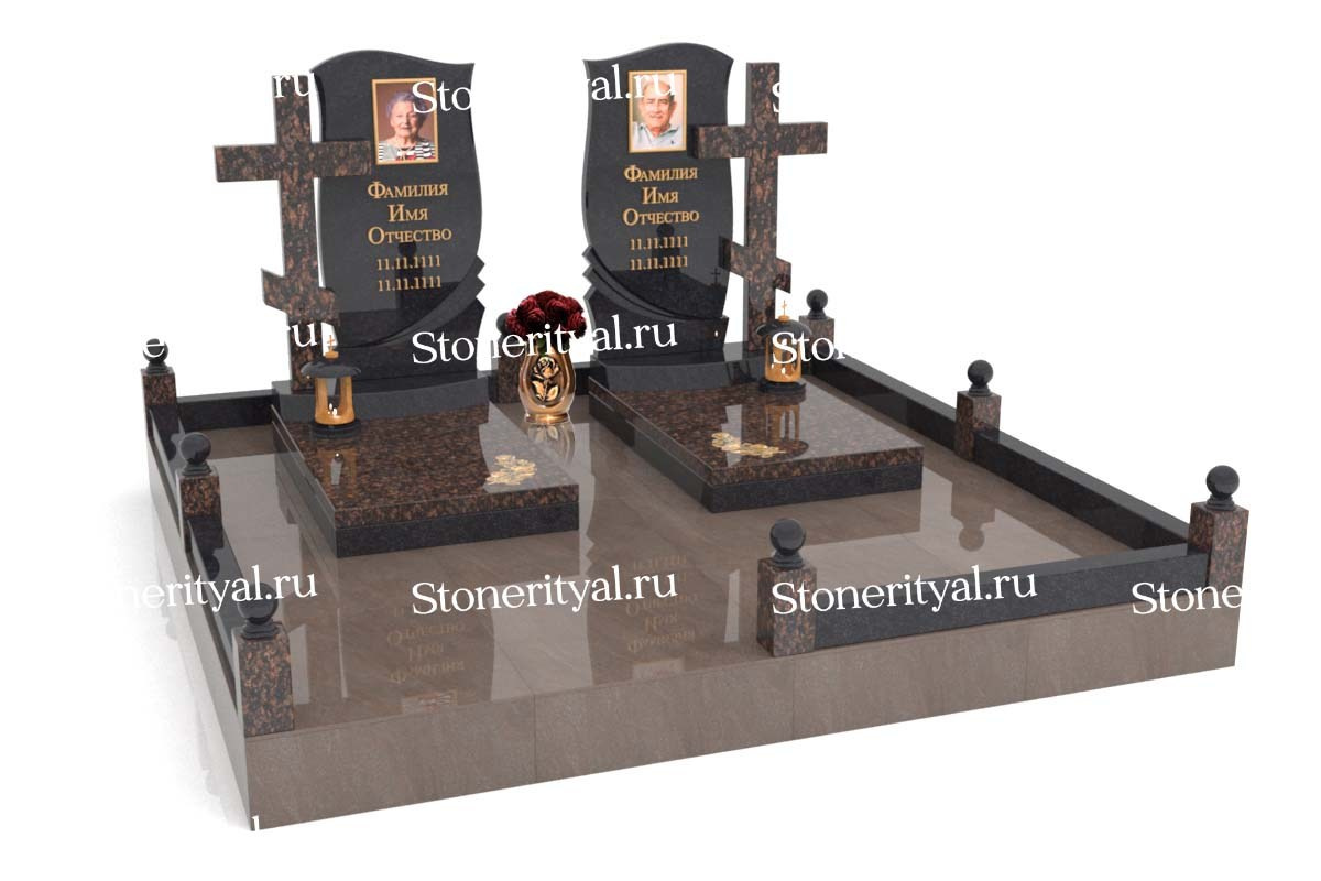 Семейные памятники. Изготовление и установка памятников в Москве и МО