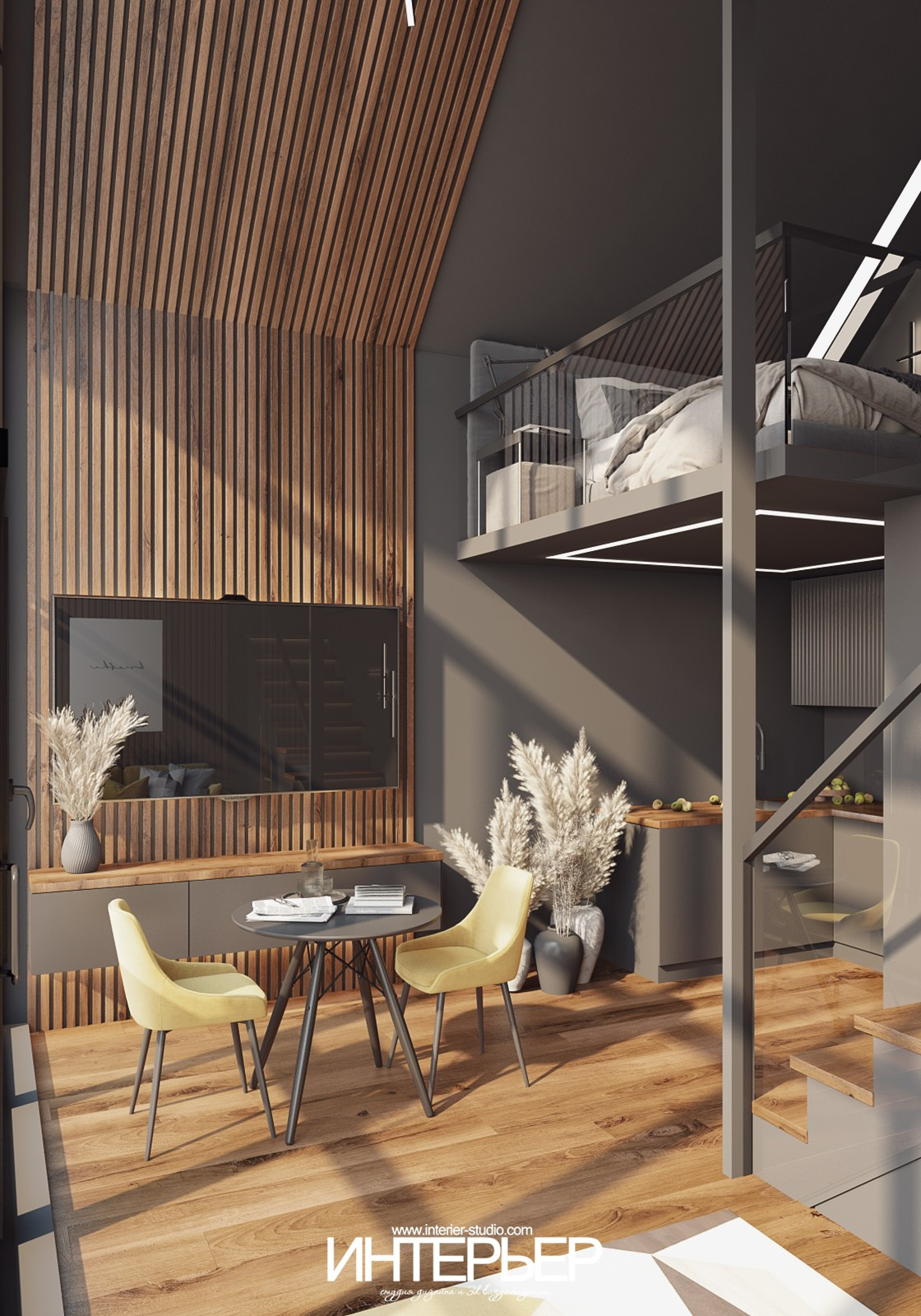 Дизайн-проект интерьера гостевого дома Барн-Хаус. г. Кисловодск, ул. Прудная. Дизайн интерьера, 3D визуализация и 3D моделирование. Создание проектов и чертежей. КМВ: Кисловодск, Пятигорск, Ессентуки и удаленно