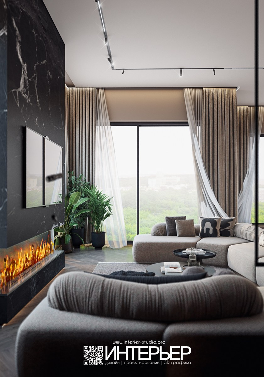 Дизайн-проект дома Тамирлана. Зона Гостиной, Кухни, Прихожей. Дизайн интерьера, 3D визуализация и 3D моделирование. Создание проектов и чертежей. КМВ: Кисловодск, Пятигорск, Ессентуки и удаленно